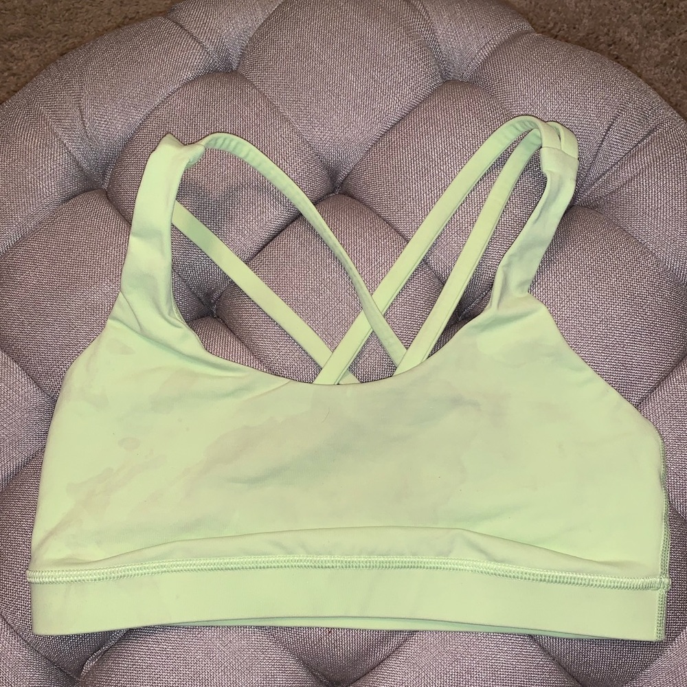 Lululemon energy bra neon yellow green